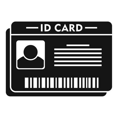 Id card icon, simple styleのイラスト素材