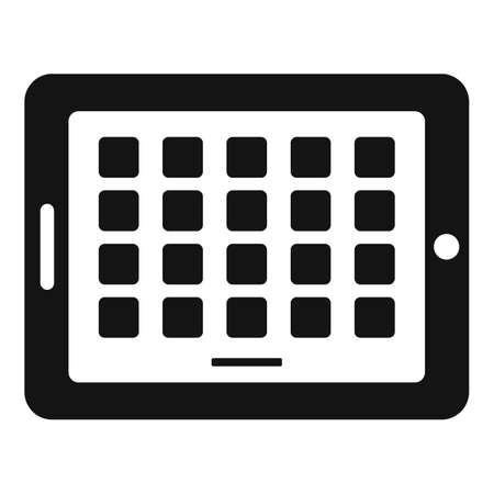 Tablet system icon, simple styleのイラスト素材
