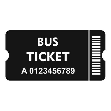 Machine bus ticket icon, simple styleのイラスト素材