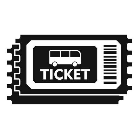 Validator bus ticket icon, simple styleのイラスト素材