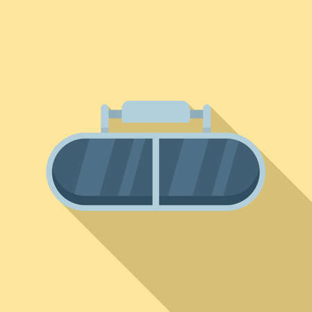 Metallurgy glasses icon, flat styleのイラスト素材