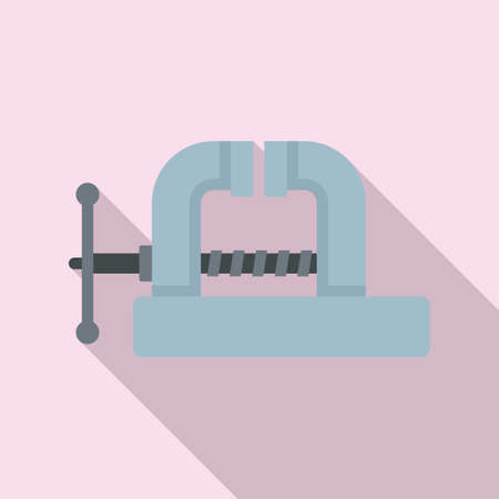 Metallurgy vice icon, flat styleのイラスト素材
