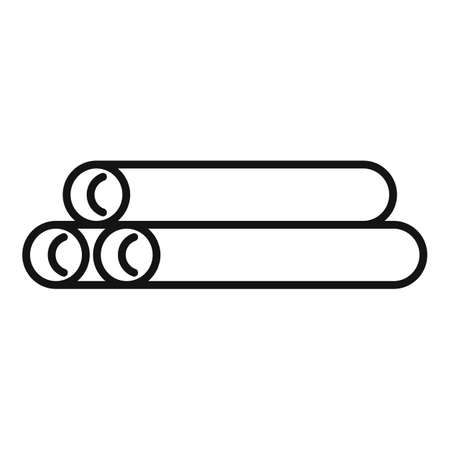 Metal pipes icon, outline styleのイラスト素材