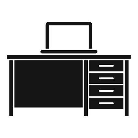 Laptop desktop icon, simple styleのイラスト素材