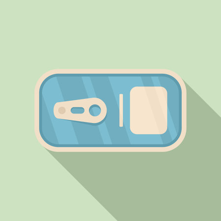 Top view tin can icon, flat styleのイラスト素材