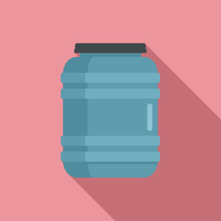 Plastic barrel icon, flat styleのイラスト素材