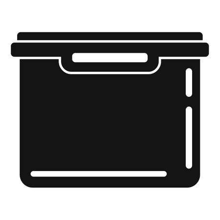 Plastic food storage icon, simple styleのイラスト素材