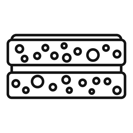 Cleaner sponge icon, outline styleのイラスト素材
