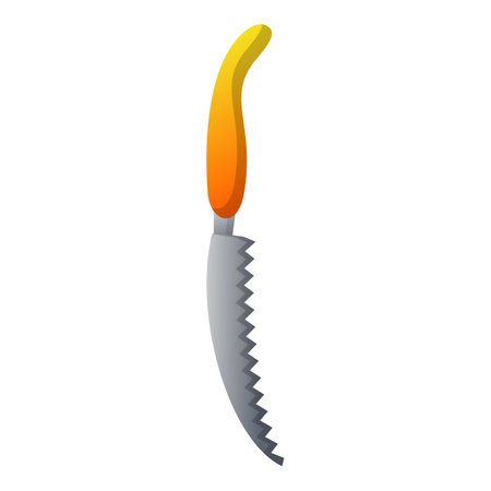 Garden hand saw icon, cartoon styleのイラスト素材