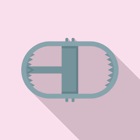 Animal trap icon, flat styleのイラスト素材