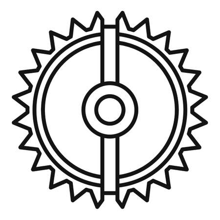 Round animal trap icon, outline styleのイラスト素材