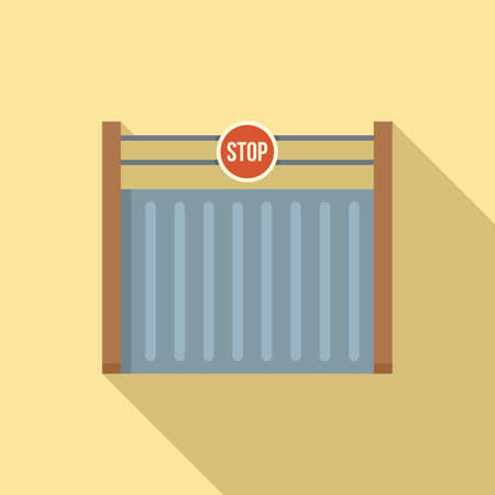 Border gate icon, flat styleのイラスト素材