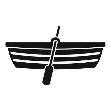 Immigrants wood boat icon, simple styleのイラスト素材