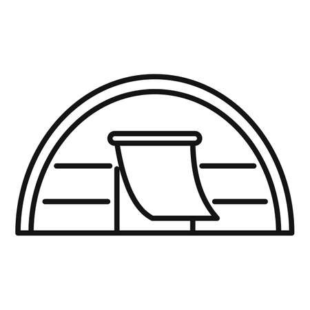 Immigrants tent icon, outline styleのイラスト素材