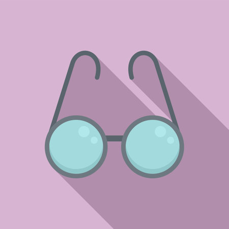Seniors glasses icon, flat styleのイラスト素材