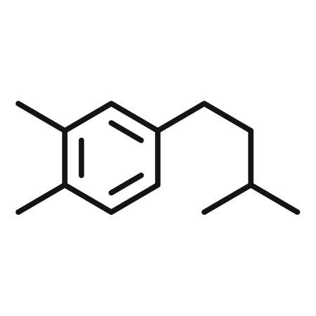 Hormones chemical molecule icon, outline styleのイラスト素材