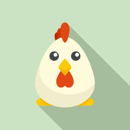 Chicken bath toy icon, flat styleのイラスト素材