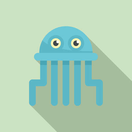 Jellyfish toy icon, flat styleのイラスト素材