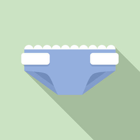 Protection diaper icon, flat styleのイラスト素材