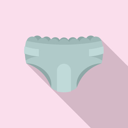 Odor diaper icon, flat styleのイラスト素材