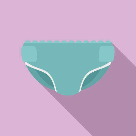 Natal diaper icon, flat styleのイラスト素材