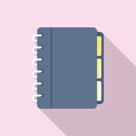 Syllabus planner icon, flat styleのイラスト素材