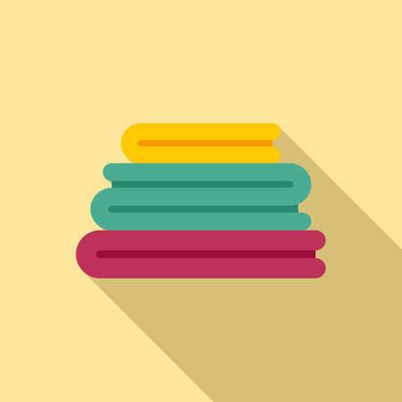 Clean clothes stack icon, flat styleのイラスト素材