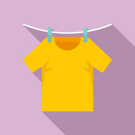 Dryer tshirt icon, flat styleのイラスト素材