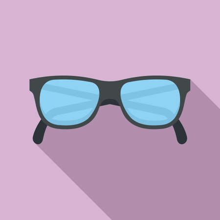 Granpa eyeglasses icon, flat style
