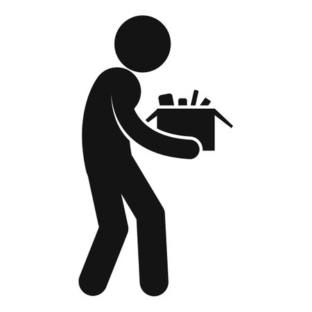 Jobless manager icon, simple styleのイラスト素材