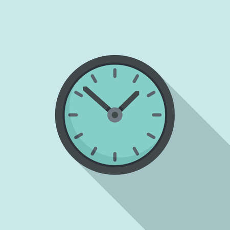 Wall watch icon, flat style