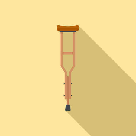 Crutch icon, flat styleのイラスト素材
