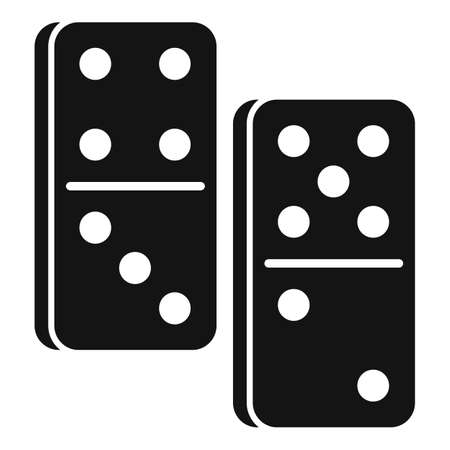 Domino game icon, simple styleのイラスト素材