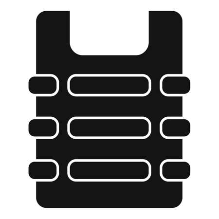 Security service bulletproof icon, simple styleのイラスト素材