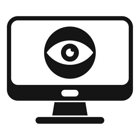 Security service online icon, simple styleのイラスト素材