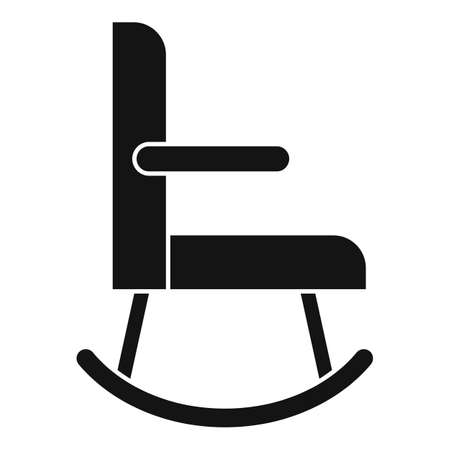 Rocking chair icon, simple styleのイラスト素材