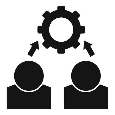 Outsource programmer icon, simple styleのイラスト素材