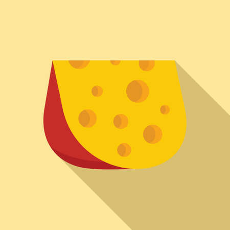 Cheese goat icon, flat styleのイラスト素材