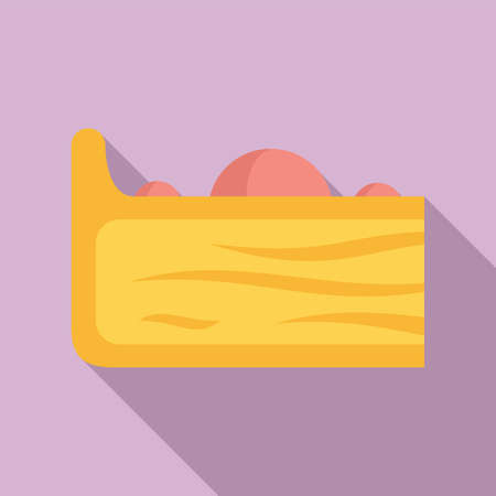 Cake slice icon, flat styleのイラスト素材