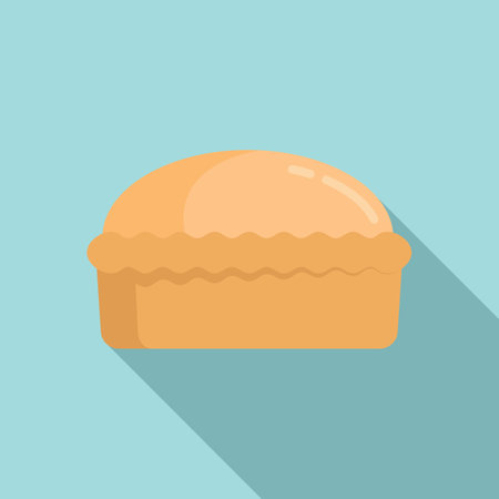 Homemade bread icon, flat styleのイラスト素材