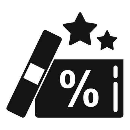 Bonus gift box icon, simple styleのイラスト素材