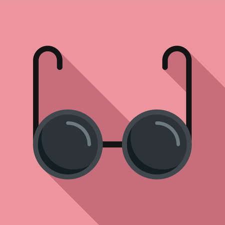 Blind eyeglasses icon, flat styleのイラスト素材