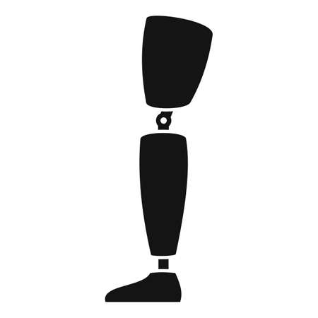 Metal prosthetic leg icon, simple styleのイラスト素材