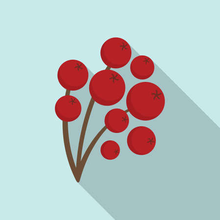Rowan food icon, flat styleのイラスト素材