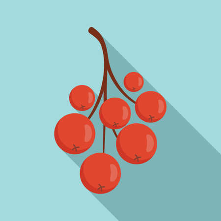 Rowan fall icon, flat styleのイラスト素材