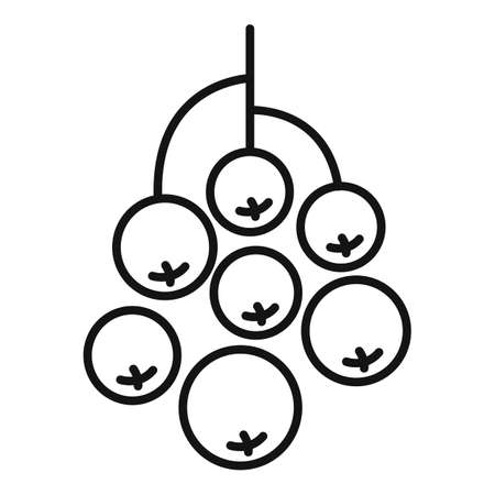 Rowan berries icon, outline styleのイラスト素材