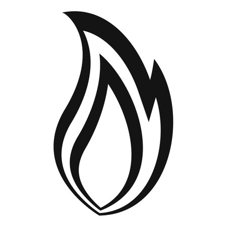 Fire flame tribal icon, simple styleのイラスト素材