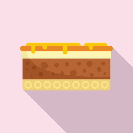 Greece food moussaka icon, flat styleのイラスト素材