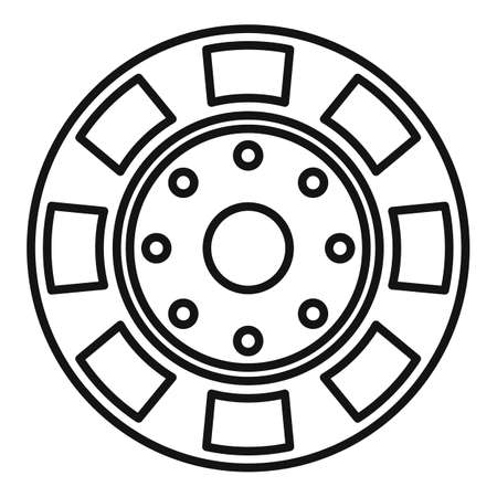 Casino chip icon outline vector. Poker gameのイラスト素材