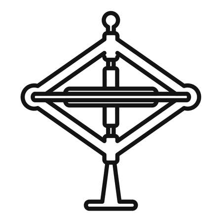 Gravity gyroscope icon outline vector. Mobile accelerometerのイラスト素材